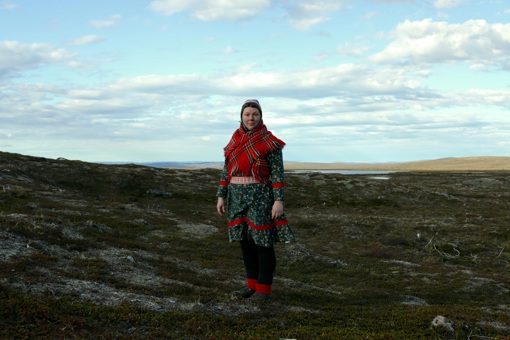 Die sámische Musikerin Anna Näkkäläjärvi-Länsman