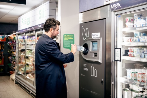 Pfandabgabe im schwedischen Supermarkt