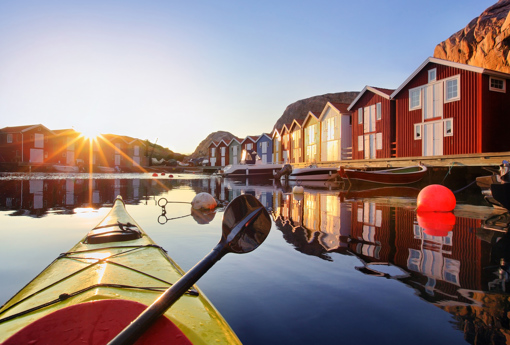Kayak am Ferienhaus in Bohuslän